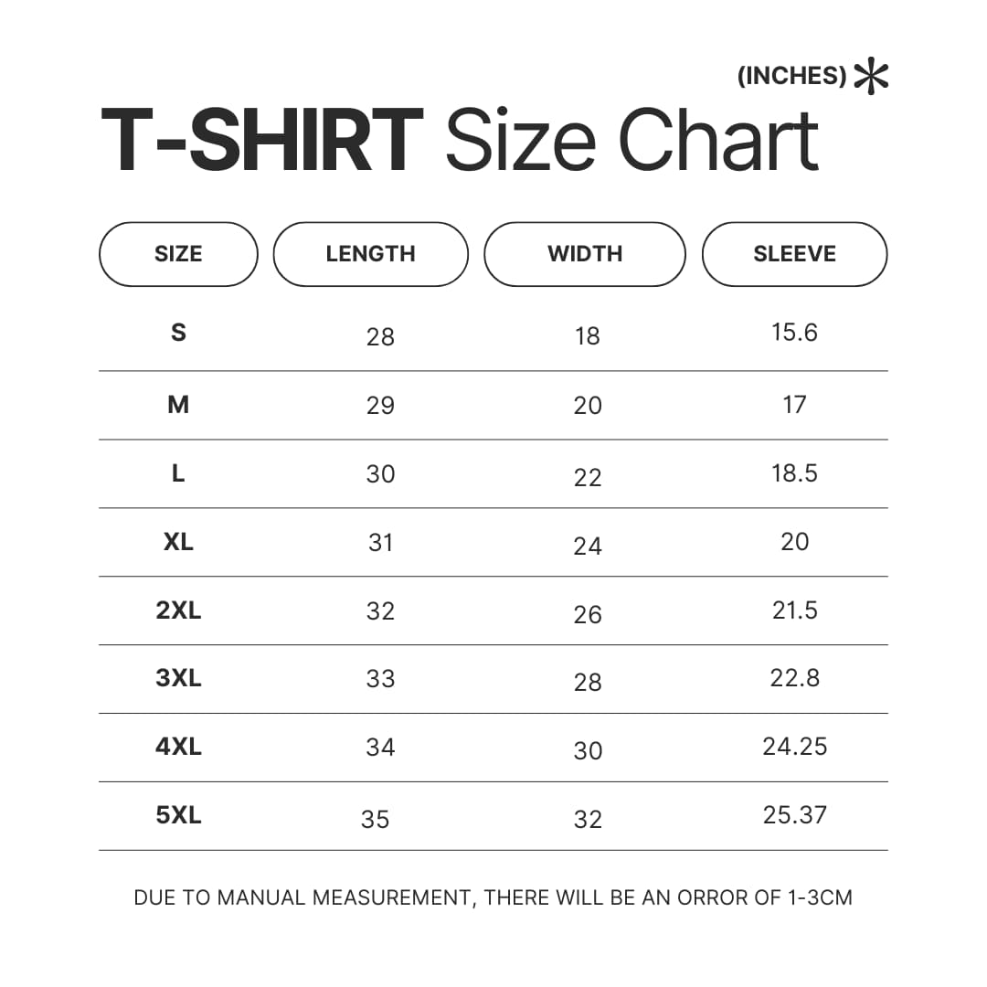 T shirt Size Chart - The Amazing World of Gumball Store
