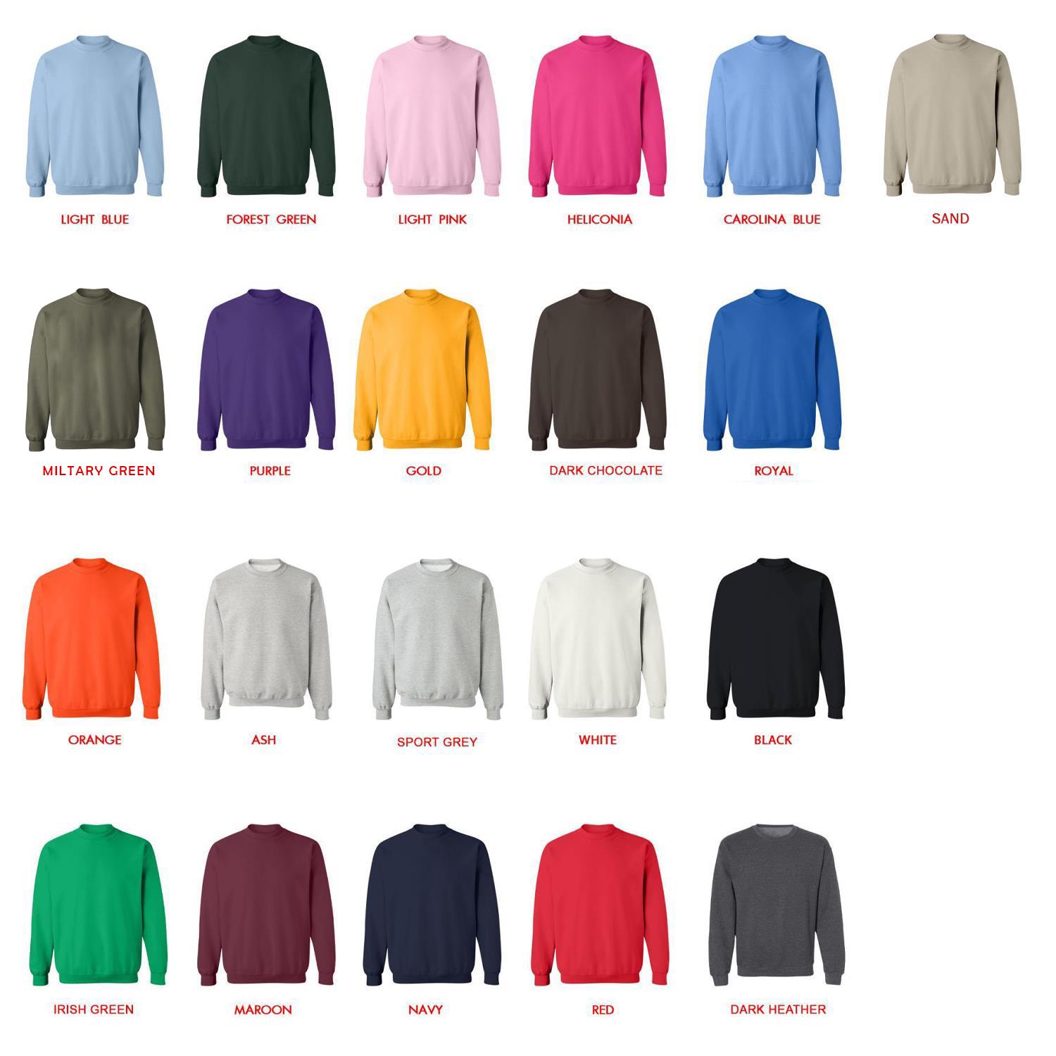 sweatshirt color chart - The Amazing World of Gumball Store