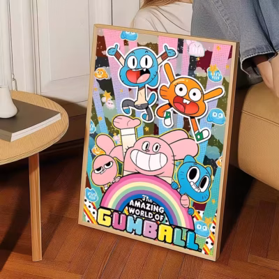 The Amazing World Of Gumball Retro Style Wall Art