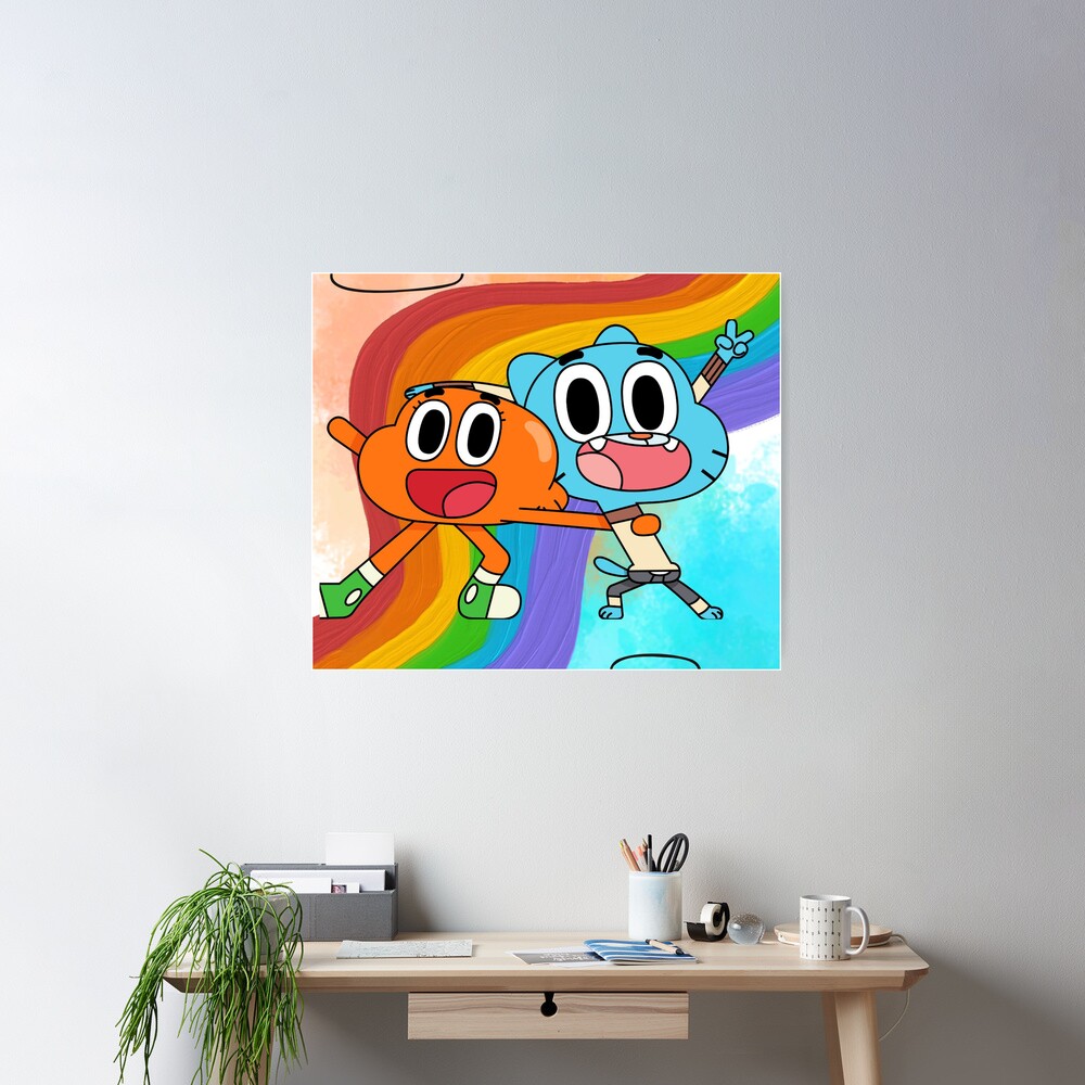Happy Cartoon Friends Rainbow Adventure Poster - Image 2