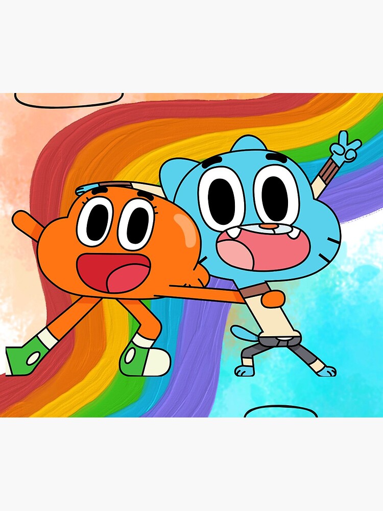 Happy Cartoon Friends Rainbow Adventure Throw Pillow - Image 2