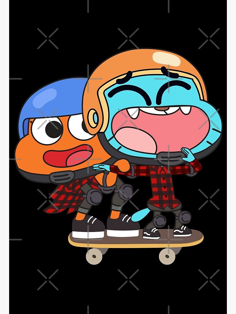 Gumball Darwin Skating Throw Pillow - Image 2