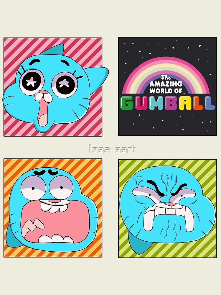 Doodle Emotions The Amazing World Of Gumball Throw Pillow - Image 2