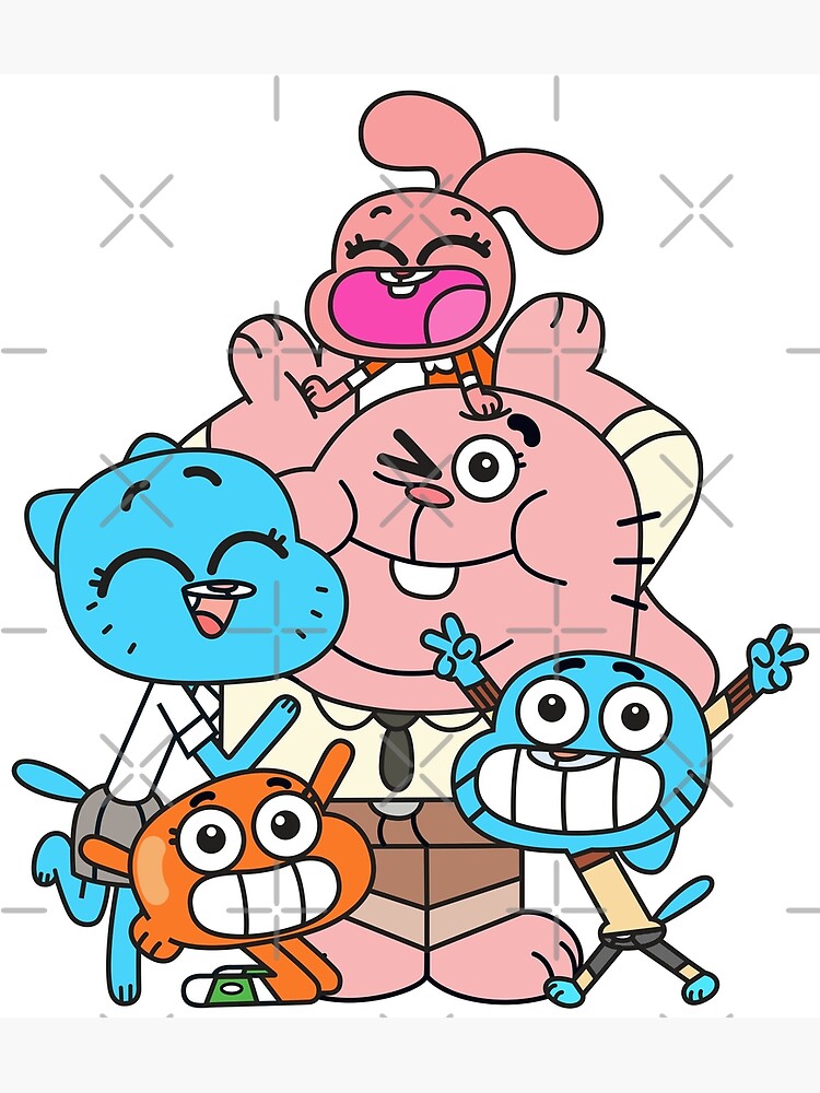 The Amazing World Of Gumball Cutest Family Throw Pillow - Image 2