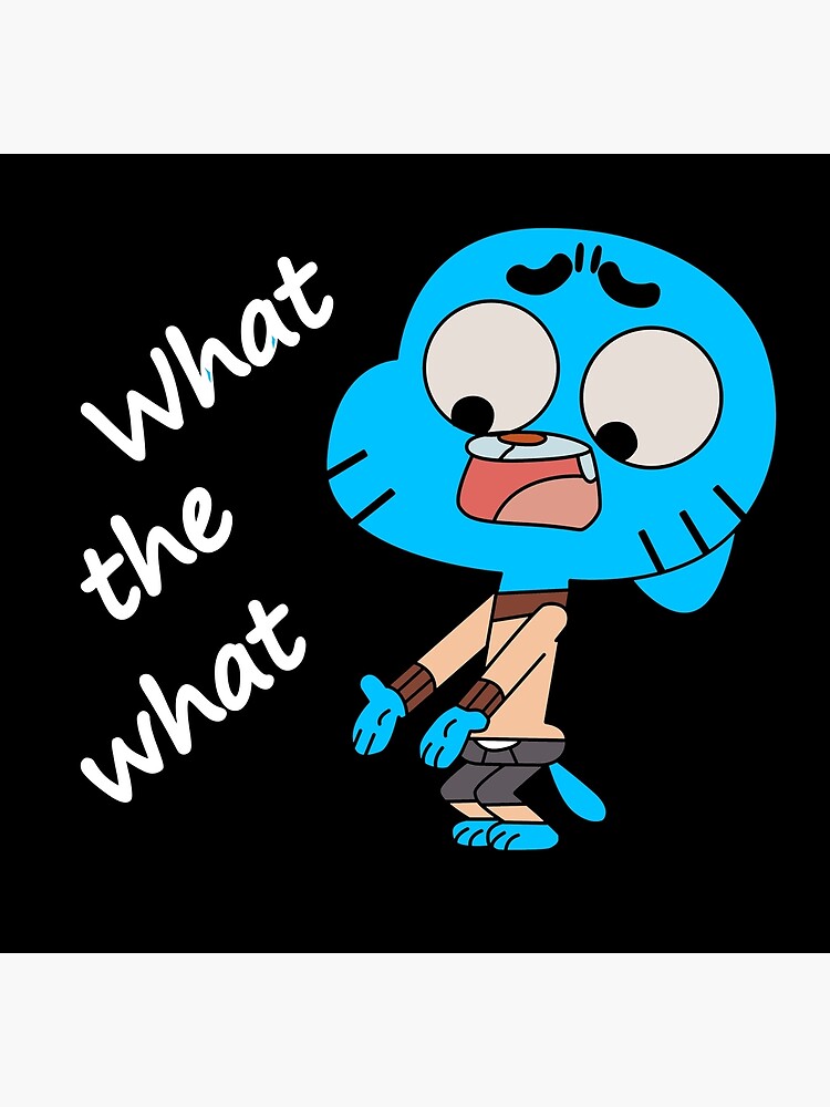 The Amazing World Of Gumball What The What Throw Pillow - Image 2