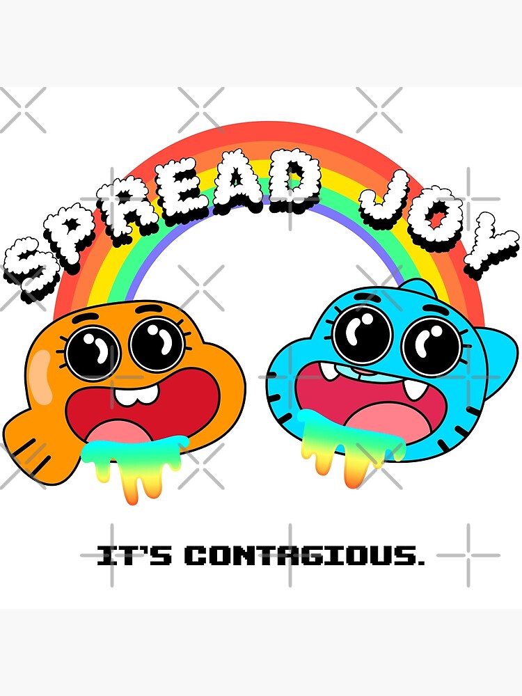 The Amazing World Of Gumball Spread Joy White Tapestry - Image 2
