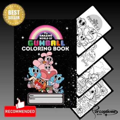 The Amazing World of Gumball Cartoon Coloring Book 25 Pages PDF Print