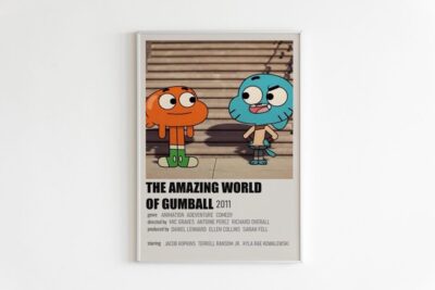 Gumball Cartoon Print: Minimalist Kids Room Decor
