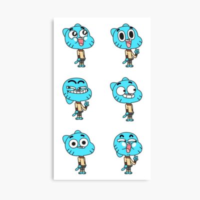 Gumball Funny Emoji Design Poster