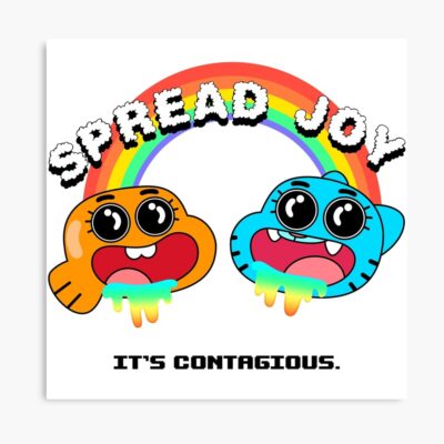 The Amazing World Of Gumball Spread Joy White Poster