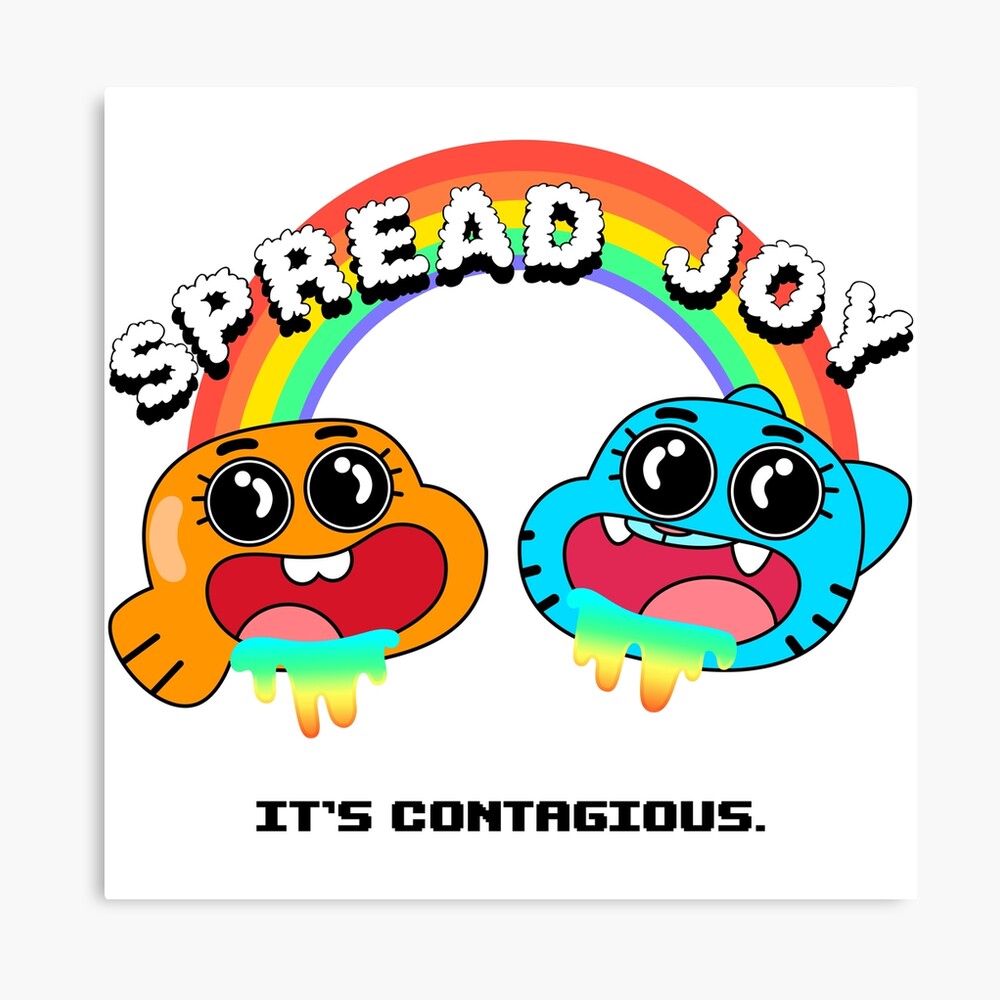 The Amazing World Of Gumball Spread Joy White Poster