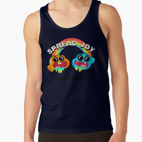 The Amazing World Of Gumball Spread Joy White Tank Top - Image 5