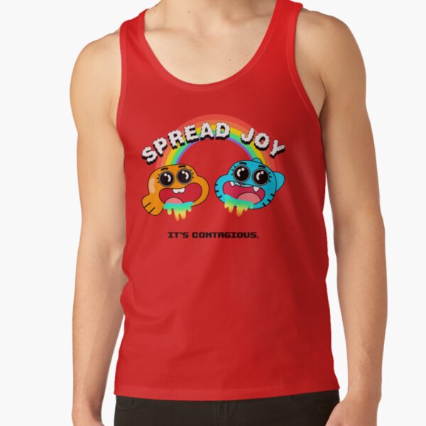 The Amazing World Of Gumball Spread Joy White Tank Top - Image 4