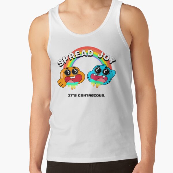 The Amazing World Of Gumball Spread Joy White Tank Top - Image 2