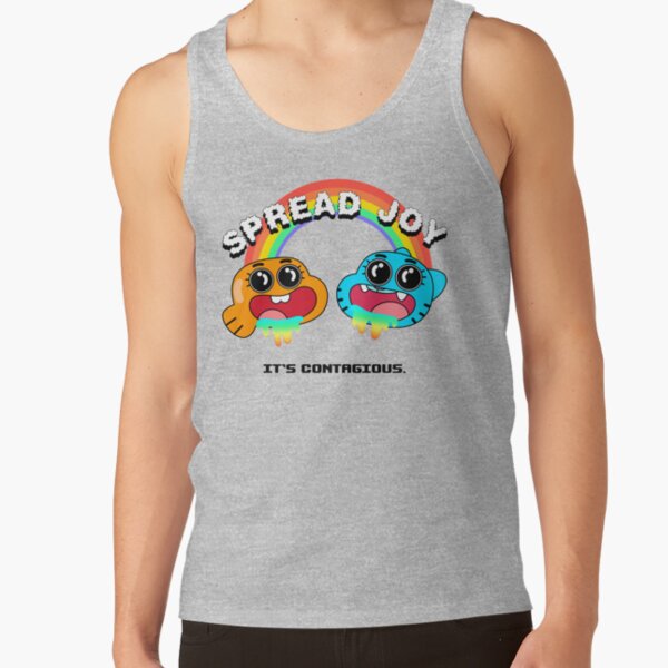 The Amazing World Of Gumball Spread Joy White Tank Top - Image 3