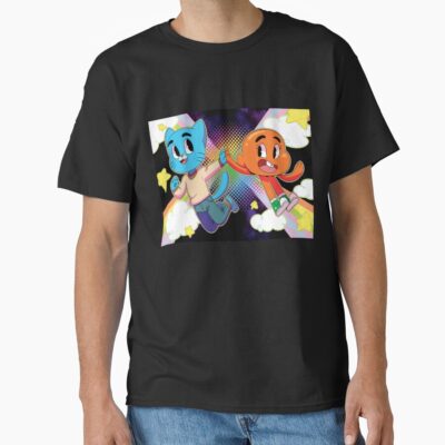 Gumball And Darwin Rainbow Couple T-shirt