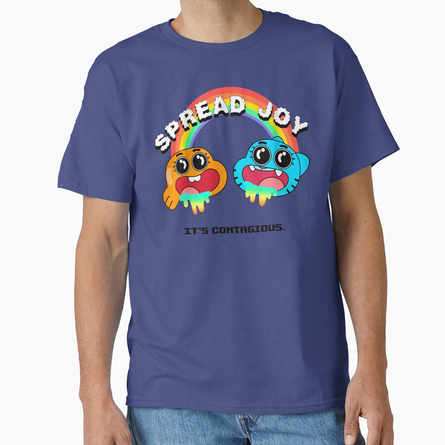 The Amazing World Of Gumball Spread Joy White T-shirt - Image 4
