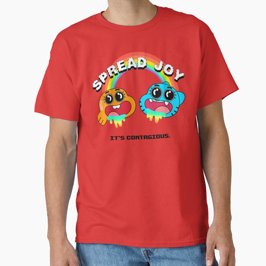 The Amazing World Of Gumball Spread Joy White T-shirt - Image 5