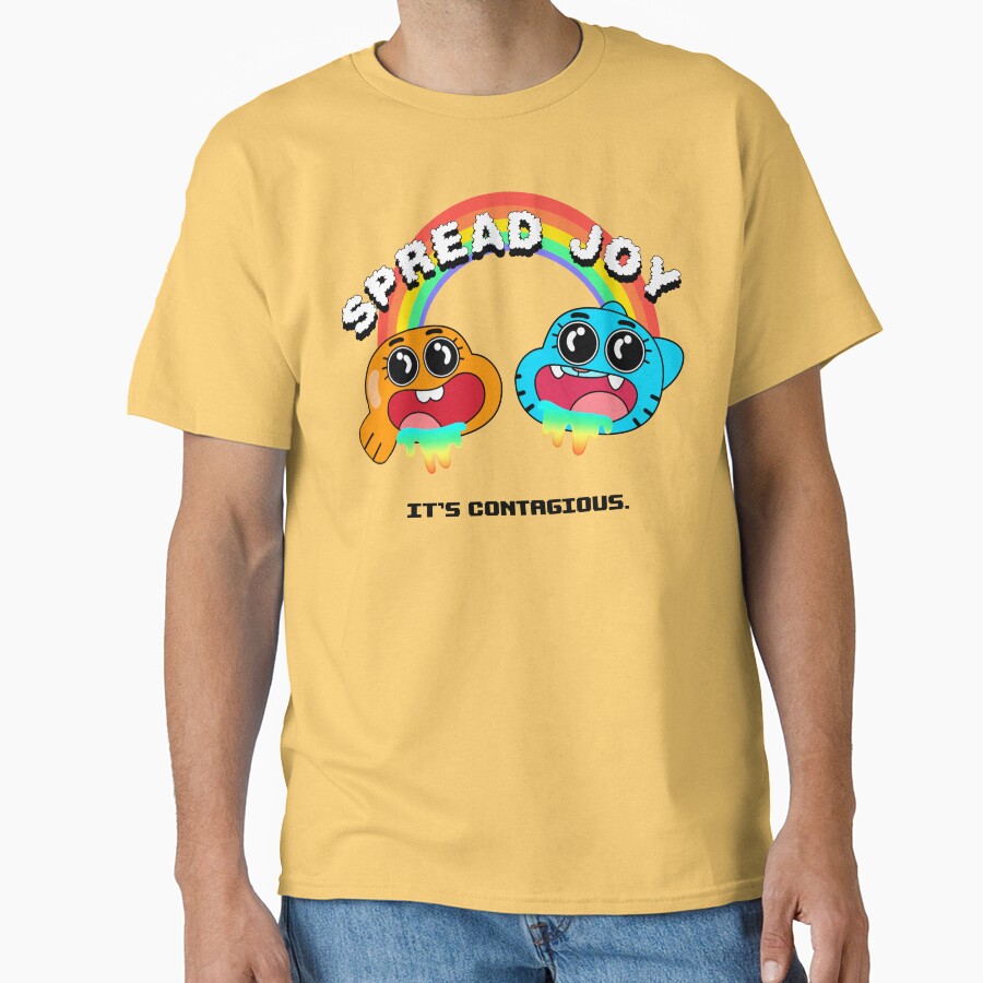 The Amazing World Of Gumball Spread Joy White T-shirt - Image 6