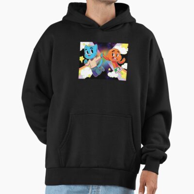 Gumball And Darwin Rainbow Couple Hoodie