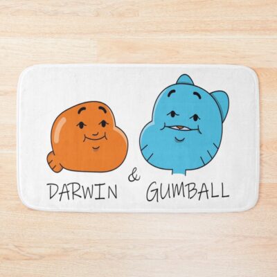Gumball And Darwin Funny Faces Bath Mat