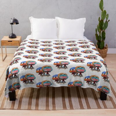 Comedy Vintage Cartoon School Throw Blanket