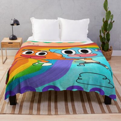 Adventure Cute Colorful Duo Throw Blanket