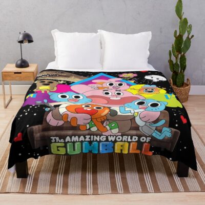 Amazing Cartoon Family Funny Cartoon Fan Art Throw Blanket