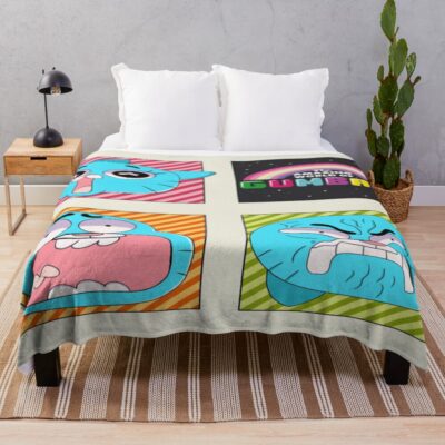 Doodle Emotions The Amazing World Of Gumball Throw Blanket