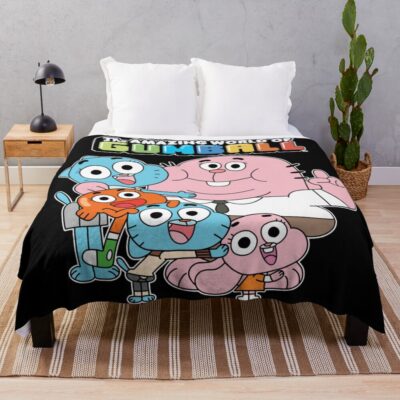 The Amazing World Of Gumball The Family Throw Blanket