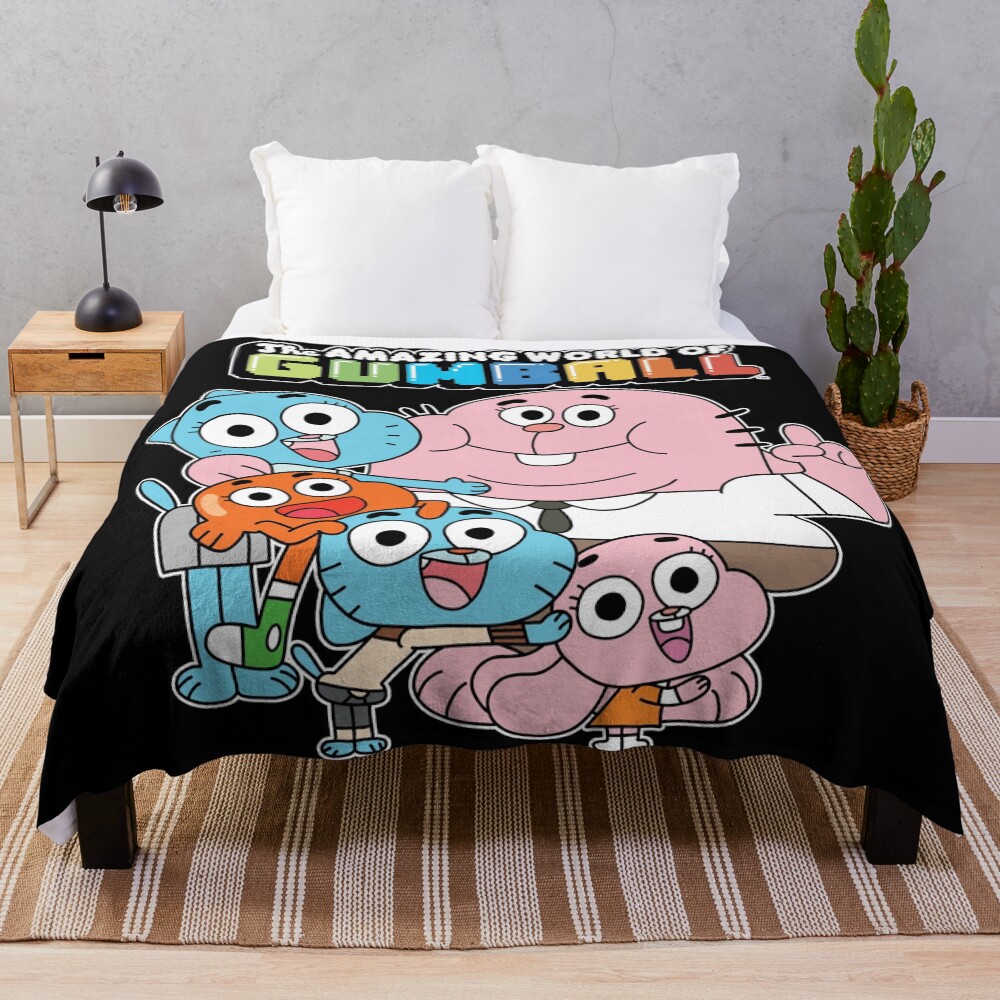 The Amazing World Of Gumball The Family Throw Blanket