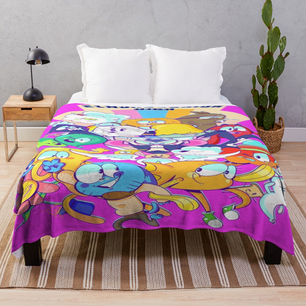 The Amazing World Of Gumball The School Throw Blanket