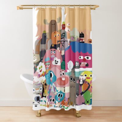 The Amazing World Of Gumball The Characters Shower Curtain
