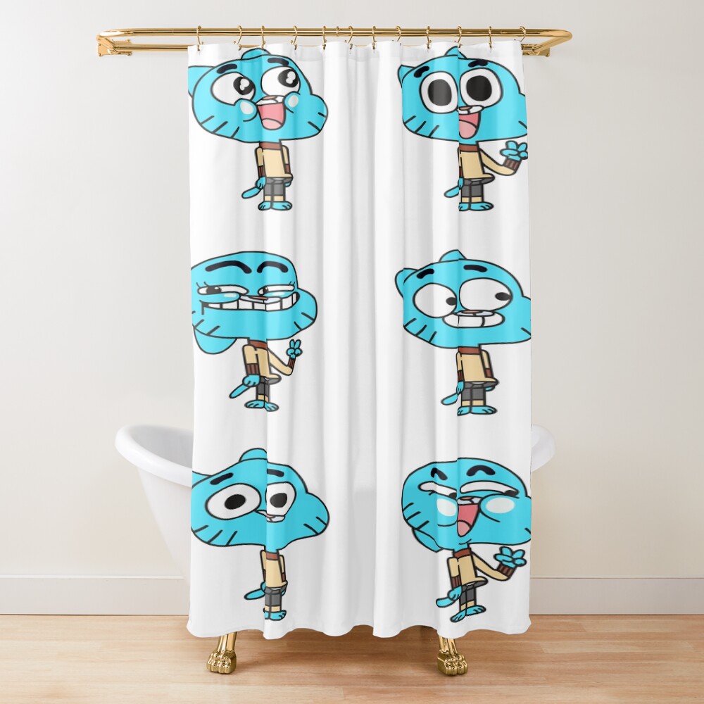 Gumball Funny Emoji Design Shower Curtain