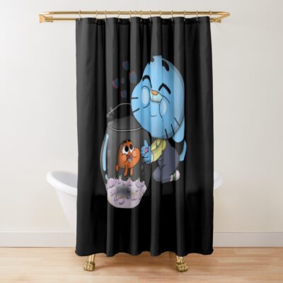 The Amazing World Of Gumball Lover Day Gift Shower Curtain