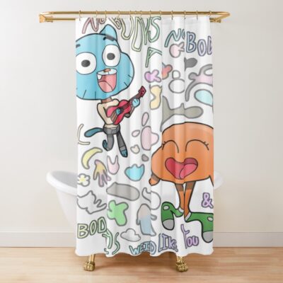 Nobody S A Nobody Gumball And Darwin Shower Curtain