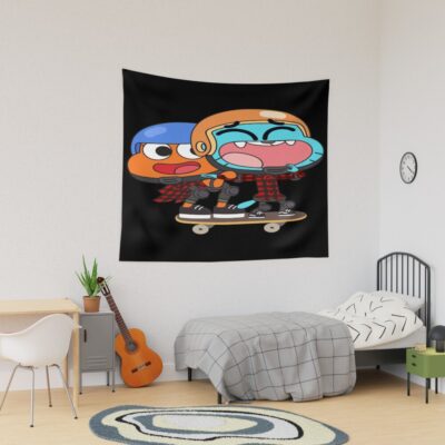 Gumball Darwin Skating Tapestry