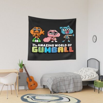 The Amazing World Of Gumball 8 Bit Rpg Video Game Tapestry