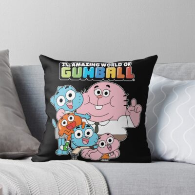The Amazing World Of Gumball The Family Throw Pillow