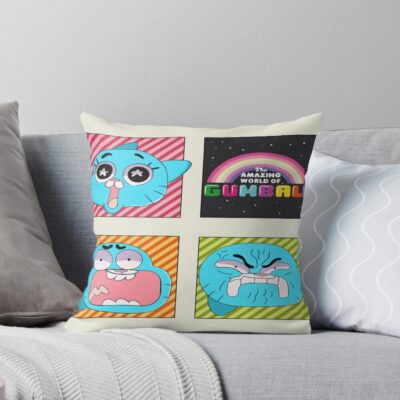 Doodle Emotions The Amazing World Of Gumball Throw Pillow