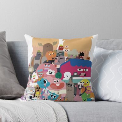 The Amazing World Of Gumball The Characters Throw Pillow