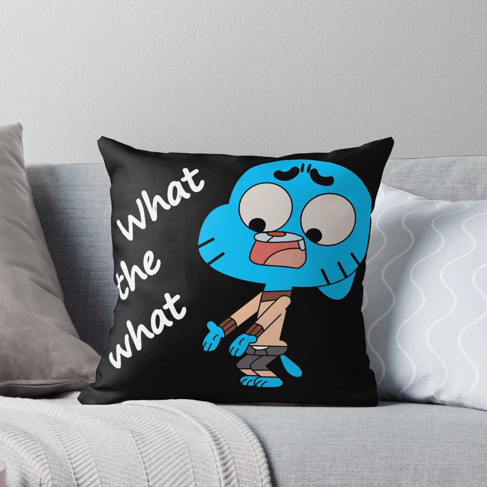 The Amazing World Of Gumball What The What Throw Pillow